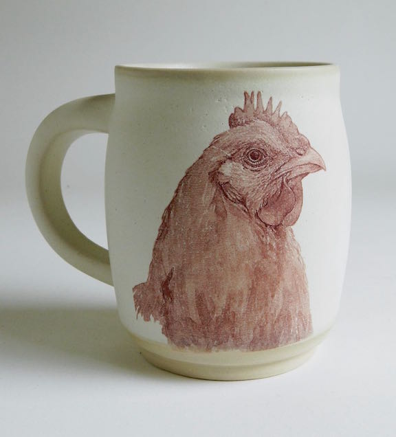 ceramic chicken mug
