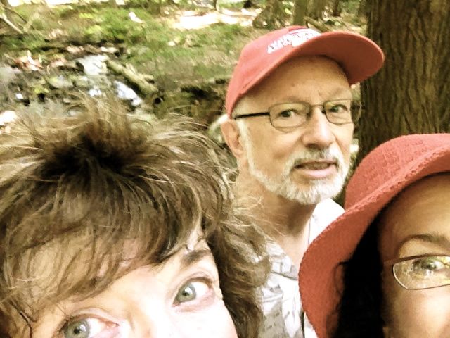 August 9: Insist that my parents stop to take a selfie on a precarious bridge over mosquito-infested stream during a "hike" (walk) through Audobon Wilderness Sanctuary, Pittsfield, MA.