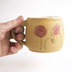 mug with poppies
